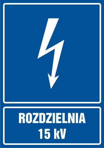 Znak elektryczny - Rozdzielnia 15 kV