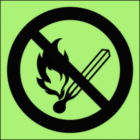 Znak przeciwpożarowy - Zakaz używania otwartego ognia - palenie tytoniu zabronione