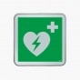 Automated external heart defibrillator- road sign