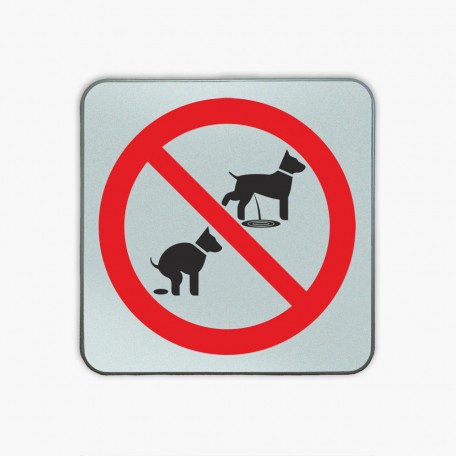 Zakaz wyprowadzania psów odblaskowy z blachy giętej